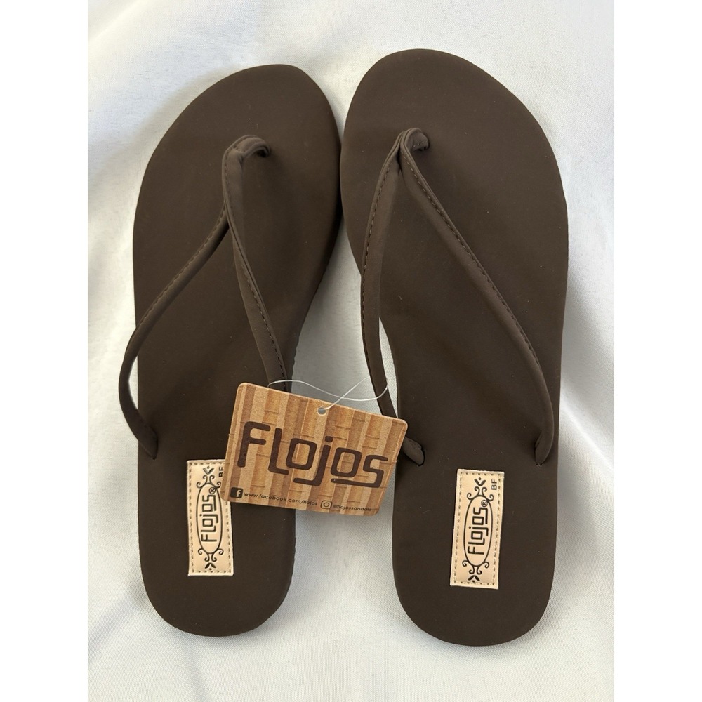 New Womens Flojos Fiesta Brown Flip Flops Women Size 9 Flojos Brown Flip Flops